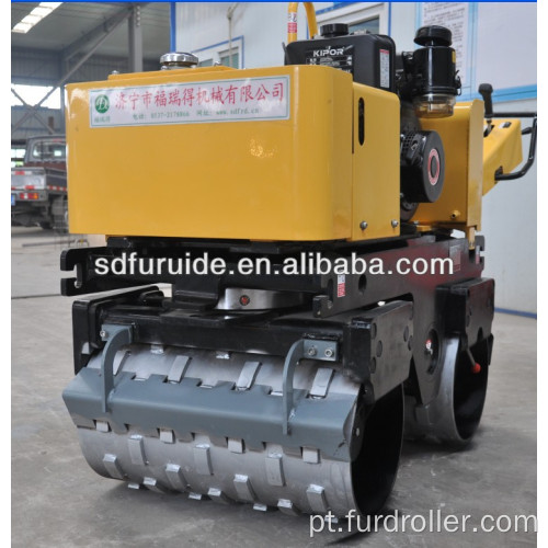 Compactador de solo de vala com cilindro duplo FYL-G635C, compactador de rolo de vala